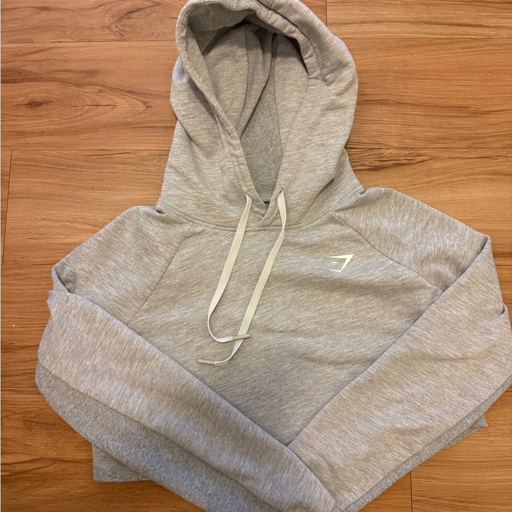 GymShark Grey Cropped Hoodie